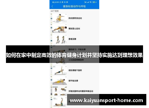 如何在家中制定高效的体育健身计划并坚持实施达到理想效果